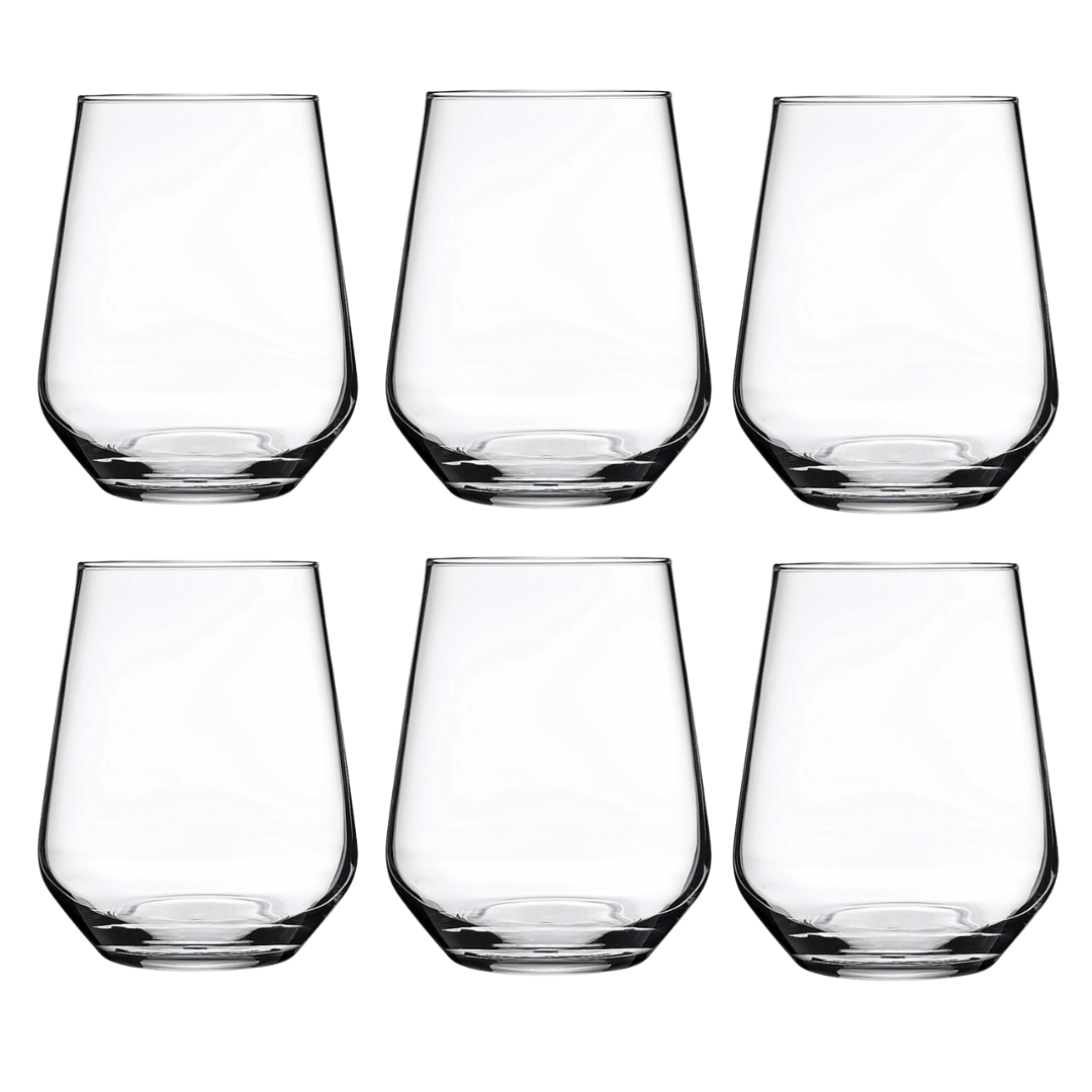 Set of 6 stemless wine drinking glasses shop today get it tomorrow
