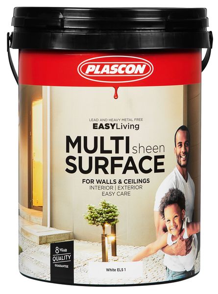 Plascon Easy Living Multi-Surface Sheen - White - 20L