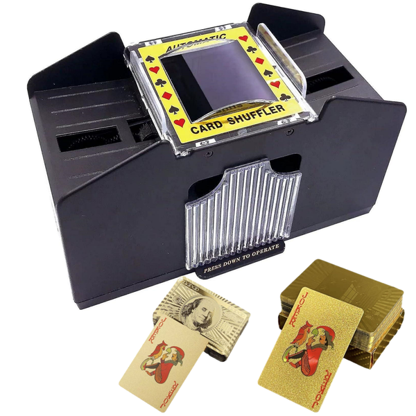2 Decks Card Shuffler Machine with 2 Poker Poker Shuffling Machine