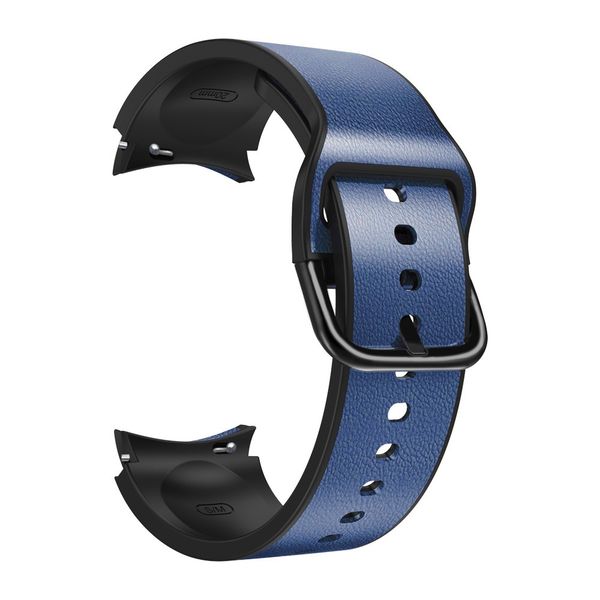 TPU Leather Strap Compatible With Samsung Galaxy Watch 4/5/6/7 - Navy Small