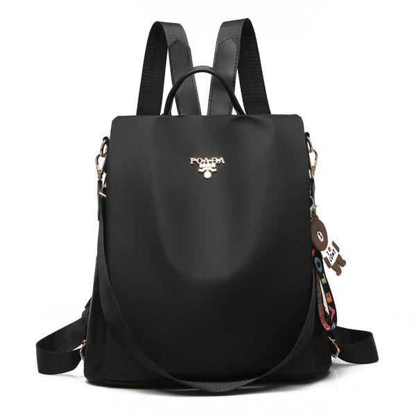 HB-5858-BK, Ladies Backpack-Black(HB-5858-BK)