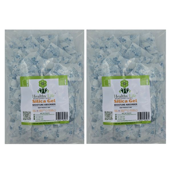 Healthy Life Desiccant Silica Gel - Food Grade - 5g Sachets -100 x 2 Packs