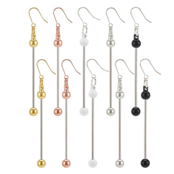 5 Colors Beadable Earring Bars 10 Pieces Beadable Bar