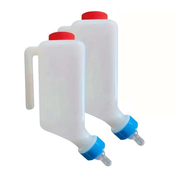 Pet 2Pcs PP Material Small Nursing Goat Milk Feeding Bottles -14cm