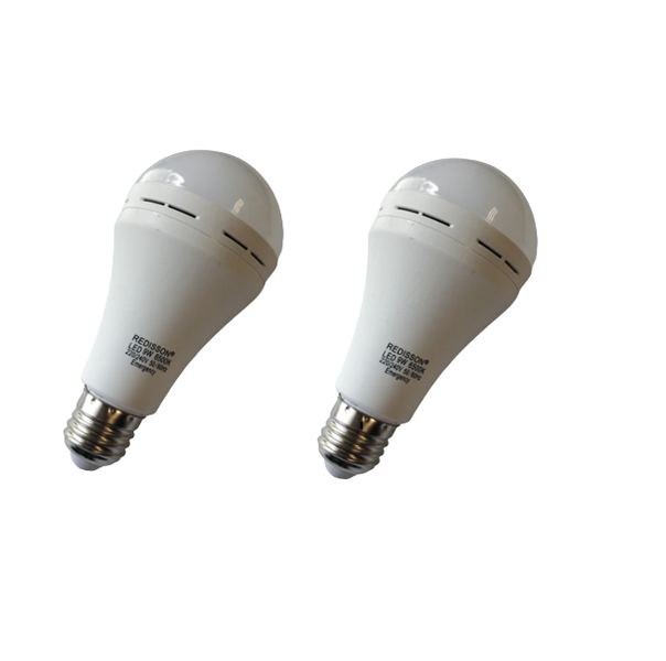 9W Rechargeable Emergency LED Bulb - 2 Piece E27