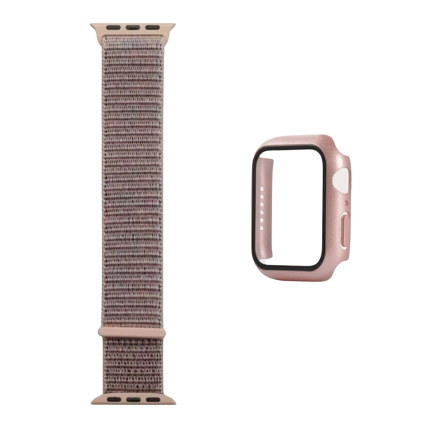 Rose Gold Strap &amp; Screen Cover Set for Apple Watch 42 mm