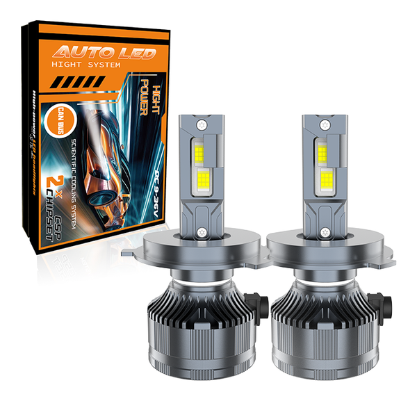 H4 2 Pin 11000LM Bright LED 70W With Built-in Fan 6000K