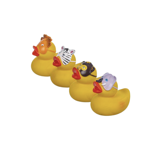 SD Baby - Assorted Mask Themed Vinyl Ducks Pack of 4