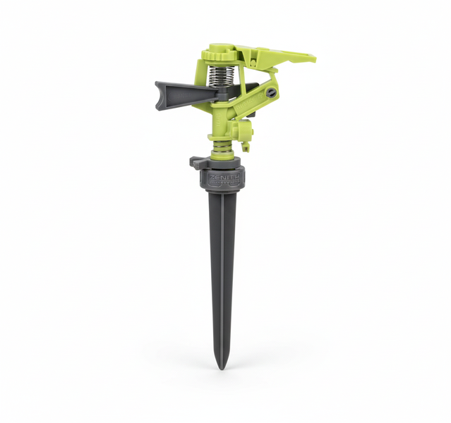 Zenith Impulse Sprinkler with Metal Spike for Lawn and Garden Watering