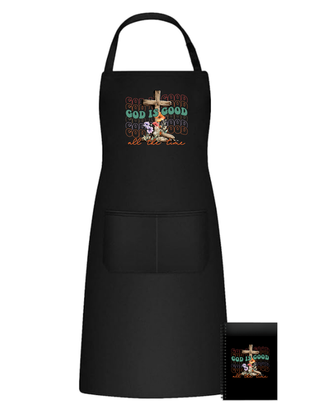 God Is Good All The Time Kitchen Braai Apron Christmas Birthday Gift 506