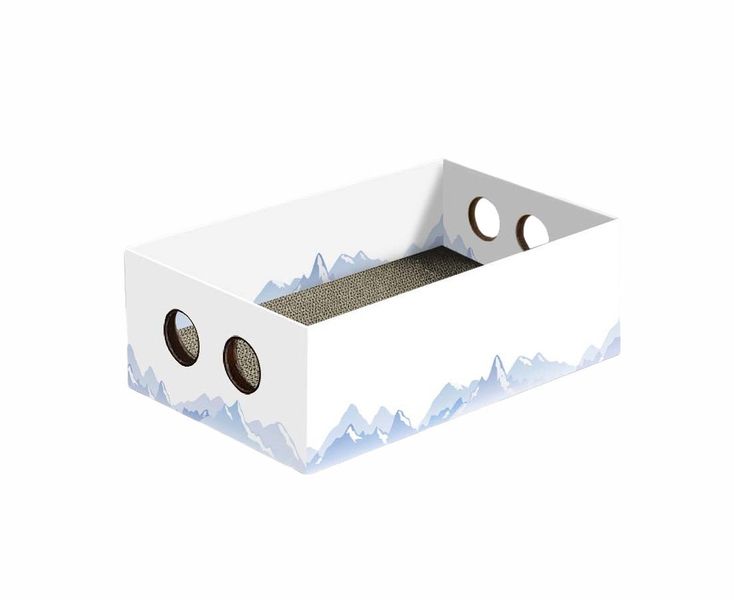 Cat Scratcher Box with Cat Scratching Board-Landscape Painting