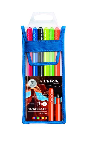 Lyra Graduate Fineliner wallet 6pcs