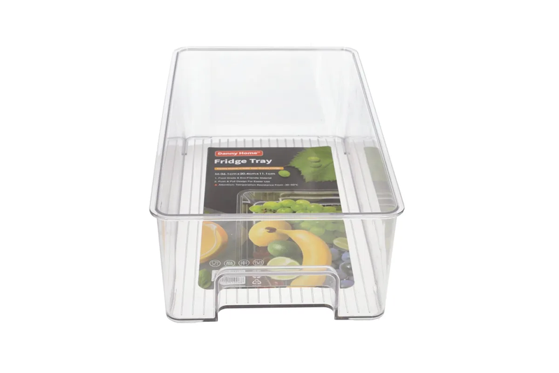 Clear Plastic Fridge Storage Tray 36.1cm