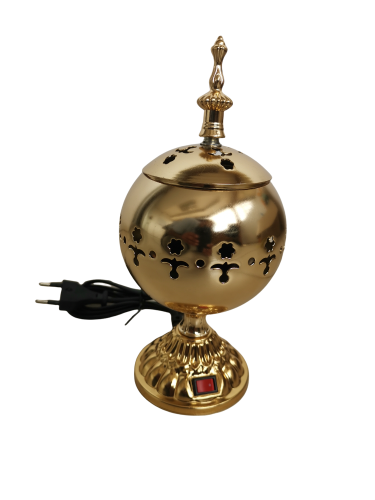 Electric Bakhoor Gold Plated Incense Burner Incense Burner Buy Online