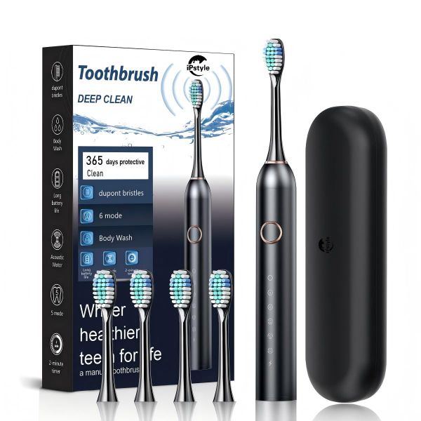 IPSTYLE Electric Toothbrush for Adult Acoustic Vibration Teeth Whitening