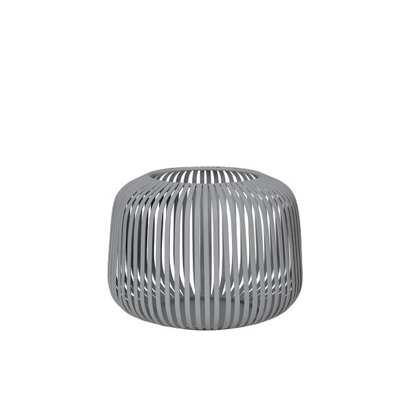 Blomus Lantern - Powder Coated Steel in Steel-Grey: XS 14x10cm Lito