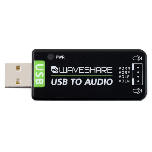 Waveshare USB Sound Card, USB Audio Module, Driver-Free