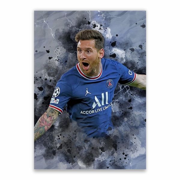 Leo Messi PSG Celebration Poster - A1