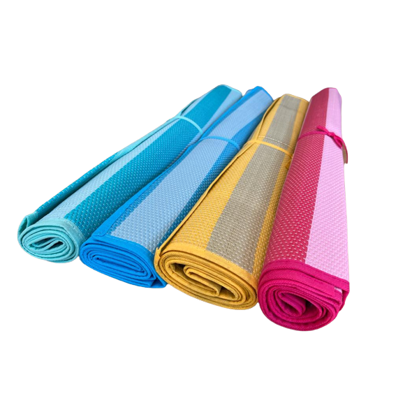 Woven Beach, Pool &amp; Camping Mat (74 x 174cm) - Set of 4