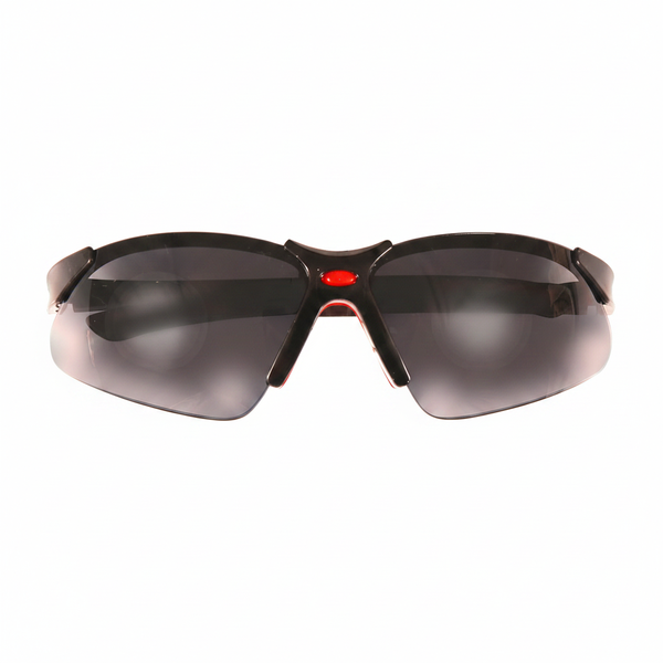 Krafft Wrap-Around Safety Glasses - Dark Lens Protective Eyewear - 2 Pack