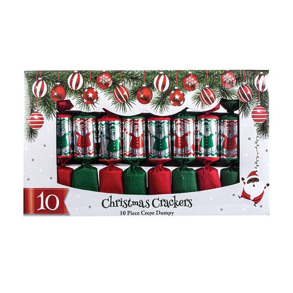 Bulk Pack x 2 Red &amp; White Christmas Crackers 10pcs Per Pack
