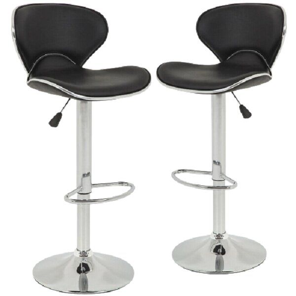 Swivel Bar Chairs Counter Height Bar Stools Set of 2 Black Shop