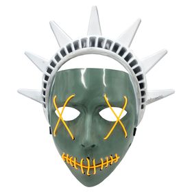 Purge The Statue Of Liberty Light Up Neon Mask With 2 AA Batteries ...