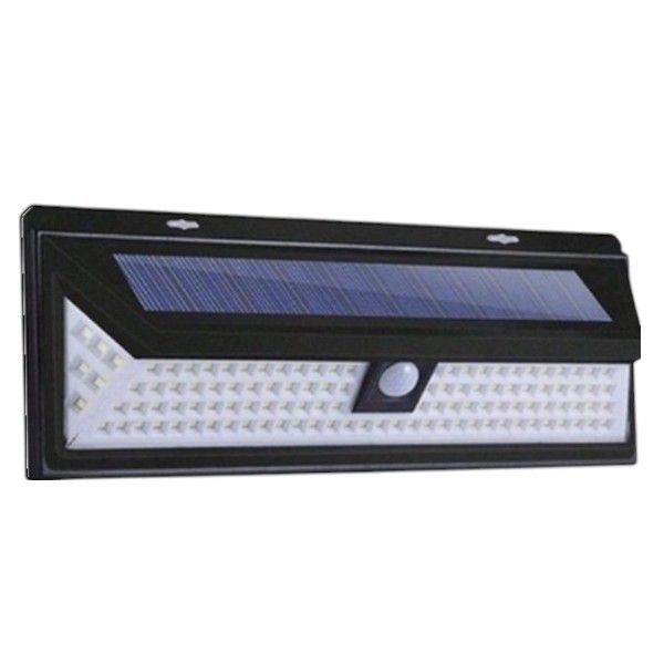 Outdoor Solar Powered Built-In Motion Sensor Wall Light - Black