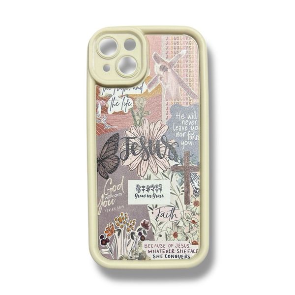 Carried by Faith Floral Faith Silicon Protective Case