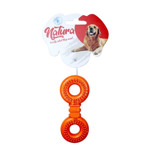 Natura Plastic Barbed Round Bone Dog Toy
