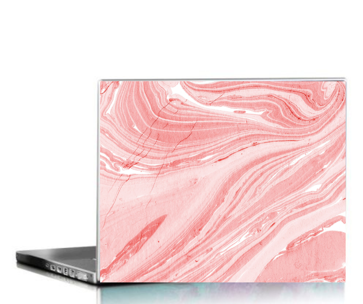 Durable Laptop Skin/Vinyl Pinkish Marble - Customizable &amp; Easy to Apply