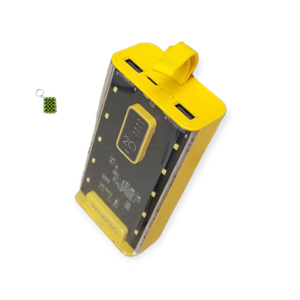 Treqa TR-959 Clear Power Bank 10000Mah With LED Light + Keychain