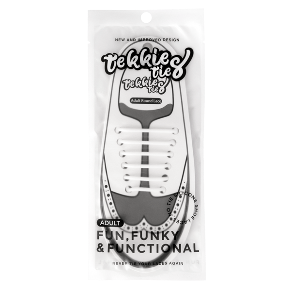 Tekkie Ties No-Tie Silicone Smart Laces for Adults