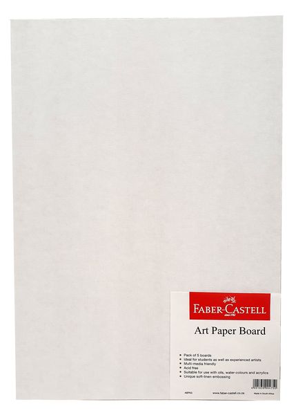 Faber Castell, Art Paper Board A4 ; Pack of 5; 29,7X21