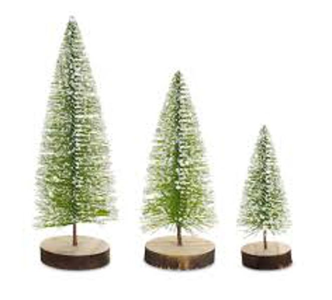 Mega Green Frosted Bottle Brush Christmas Tree 30cm [Early Gift Pack of 3]