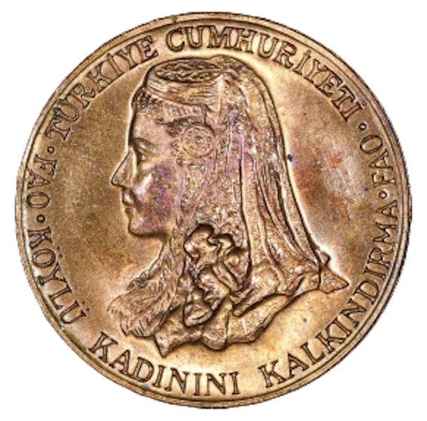 1980 Turkey 10 Kurus Coin Anatoliian Bride Istanbul