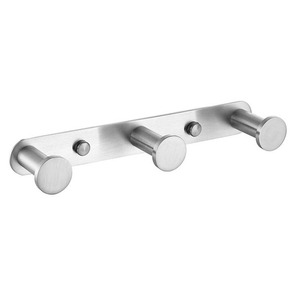 Towel Hook Stainless Steel,Robe Hook Wall Mount Drilled,Silver 3 Hook