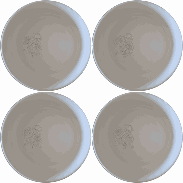 Bold Coral Peonies Bowl Set of 4 - Range 2