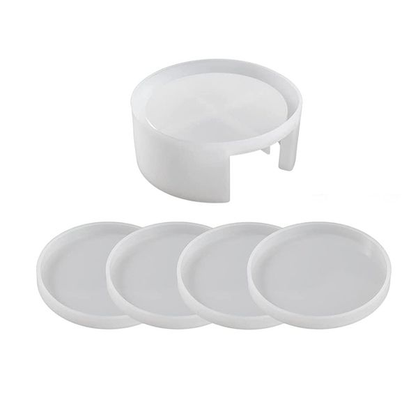 Silicone Coasters Holder Molds Epoxy Coaster Resin Mold Round Cup Mats Mold