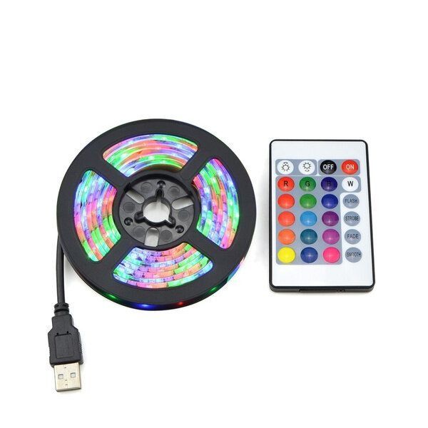 2M 120 LED USB RGB Strip Light With Remote Control