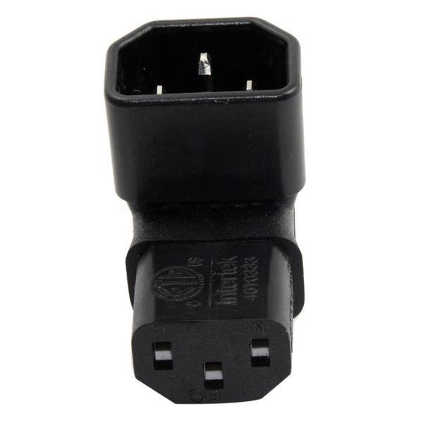 IEC Male C14 to Up Right Angle 90 Degree IEC Female C13 Adapter