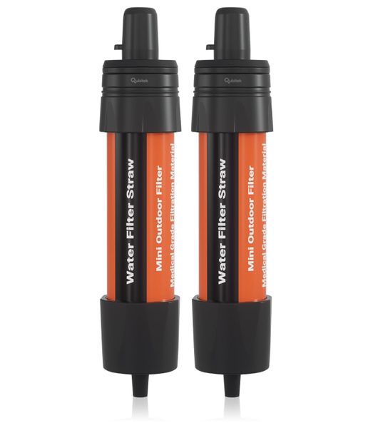 2 PiecesWater Filter Straw - Portable,Multipurpose Water Purification Device