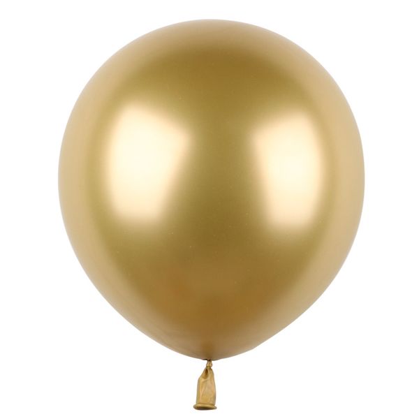 100 Latex Shiny Balloons - Gold, Blue, Silver, Rose, Gold Party Balloons