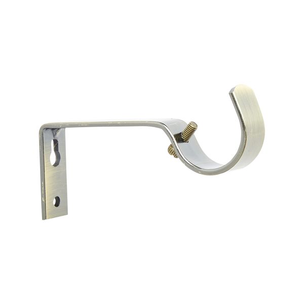 32mm Steel Rod Single Bracket Brushed Bronze