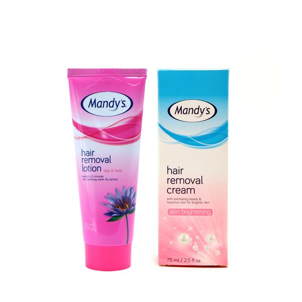Mandy's Hair Removal Lotion and Skin Brightening Cream Combo