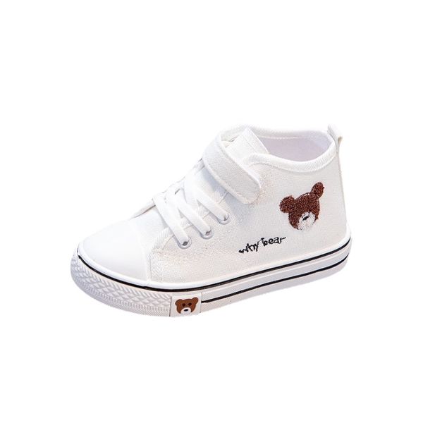 White Cubs Canvas High-Top Sneakers for Boys