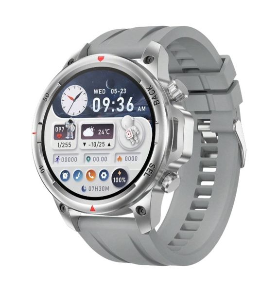 DK68 - IP67 Waterproof Sports Smart Watch with AI Voice Assistant - Silver