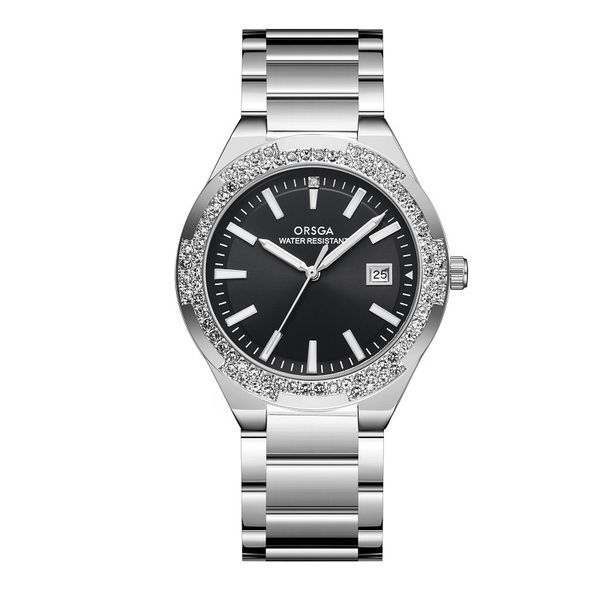 ORSGA Diamond encrusted Calendar Women's Watch Manufacturer Live Streaming