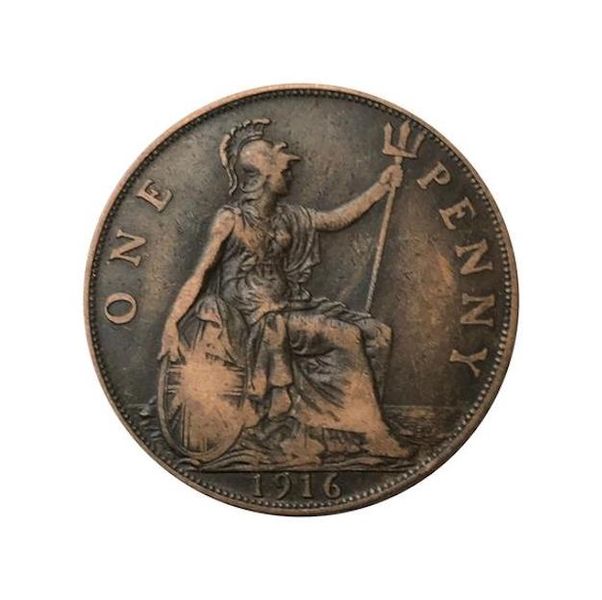 1916 One Penny Coin Great Britain From King George V