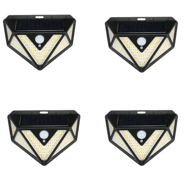 4PCS Outdoor 166 LED Solar Powered Sensor Light-GD-166